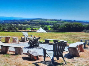 Summit Camping Kit Hill Cornwall Panoramic Views Grass Pitch from 15pn or Bella Bell Tent 75pn
